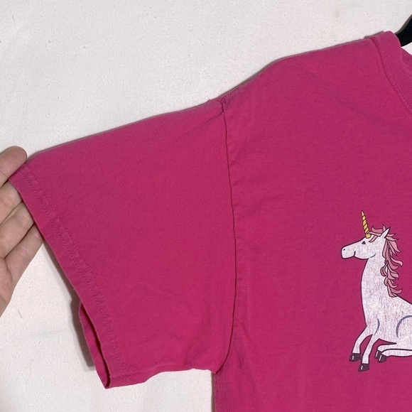 5/$25 Gildan Pink Rainbow Unicorn Skid Mark T Shirt L - Picture 9 of 14